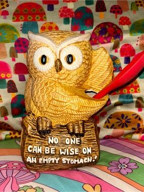 Vintage/Antique Owl Utensil Holder